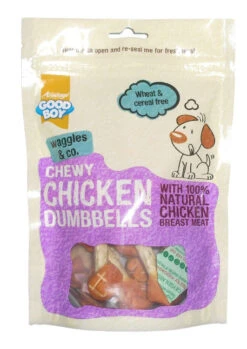 Good Boy Waggles & Co Chewy Chicken Dumbbells