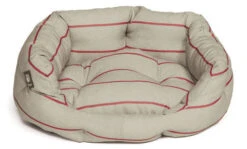 Danish Design Heritage Red & Cream Stripe Herringbone Deluxe Slumber Dog Bed