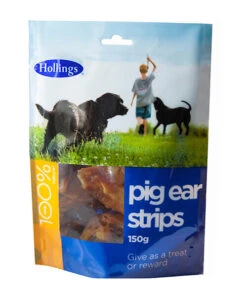 8 X Hollings Pig Ear Strips Display 150g