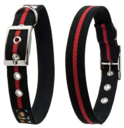 Oscar & Hooch Dog Collar Black And Red