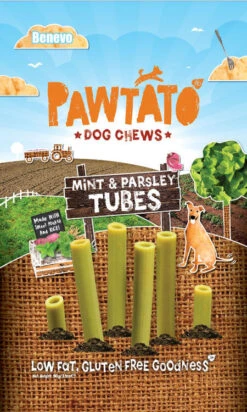 Benevo Pawtato Mint And Parsley Tubes Vegetarian Dog Chews