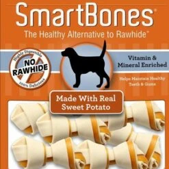 7 X Smartbones Sweet Potato Mini Dog Treats In A Pack Of 8