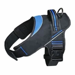 Lazy Bones Padded Dog Harness Black/Blue