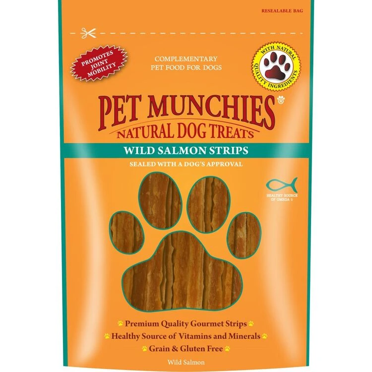 Pet Munchies Wild Salmon Strips 3 Pet Munchies Wild Salmon Strips