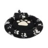 Dream Paws Bed & Blanket Bundle Set Black Fleece Pawprint -Dog Featured Sales fm 2020 06 04 03 13 04 46895 images