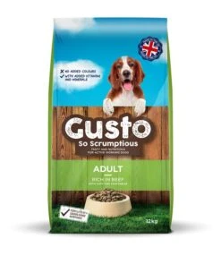 Gusto Complete Adult With Beef Working Dog Food 12kg