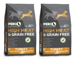 Pero High Meat Grain Free Turkey, Sweet Potato & Cranberry Adult Dog Food -Dog Featured Sales img pero gf turkey spotato cranberry 3d x2